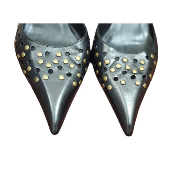 Manolo Blahnik Leather Lasercut Accents Mules Women's Size EU40| US 9.5 - Picture 4 of 15